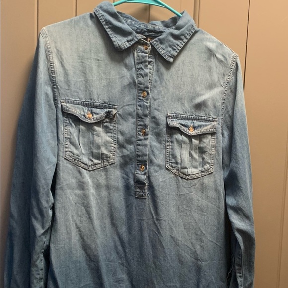 i jeans by Buffalo Tops - i jeans by Buffalo Chambray High-Low Tunic